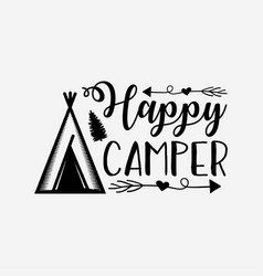 Happy Camper Funny Camping Design For Kids B