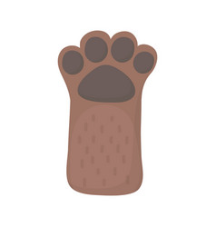 Little Brown Dog Raised Paw Cartoon Pets