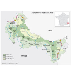 Map Of The French National Park Mercantour