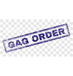 Scratched Gag Order Rectangle Stamp