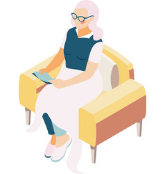 Isometric Senior Woman