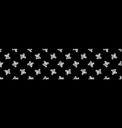 Punk Rock Skull Monochrome Seamless Border