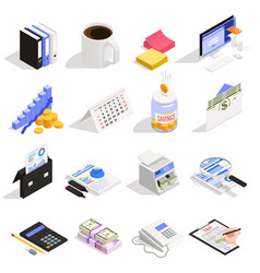 Accounting Isometric Icons