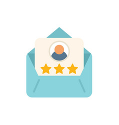 Mail Review Icon Flat Customer Trust