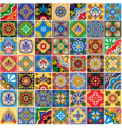 Mexican Talavera Tiles Seamless Pattern