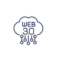 Web 30 Line Icon With Cloud