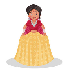 Indian Rajasthani Woman Cartoon