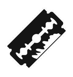 Razor blade sign black dotted icon on Royalty Free Vector