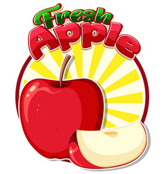 Red Apple Fruit Icon Cartoon