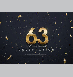 63rd Anniversary Celebration 3d Design With