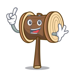 Finger Mallet Mascot Cartoon Style