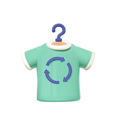 Green T-shirt With Recycling Symbol On Hanger