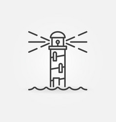 Lighthouse Concept Minimal Linear Icon