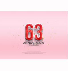 63rd Anniversary Celebration 3d Design With