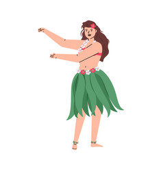 Hawaiian Hula Girl Dancer In Suit Leaves Flat