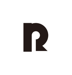 Letter R Outline Unique Geometric Symbol Simple