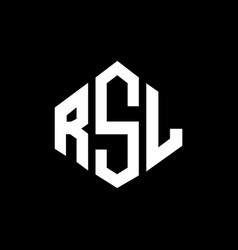 Rsl Letter Logo Design With Polygon Shape