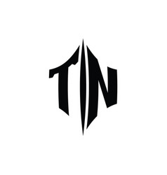 Tn Logo Monogram Hexagon Diamond Shape With