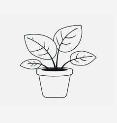 Plant In Pot Icon For Home Decoration Houseplant