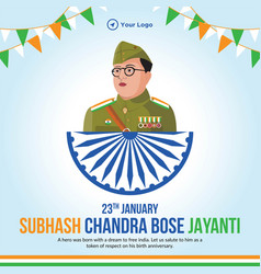 Subhash Chandra Bose Jayanti Banner Design