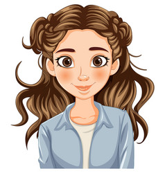 A Girl With Brown Braided Hair