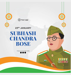 Subhash Chandra Bose Jayanti Banner Design