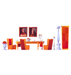 Feast Table With Food In Castle Dining Room Set