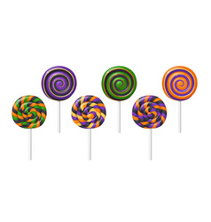 Halloween Lollipops Spiral Candies On Stick