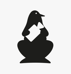 Penguin Video Logo Negative Space Concept