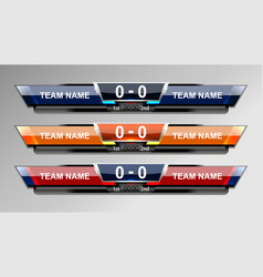 Soccer and football scoreboard template Royalty Free Vector