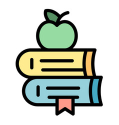 Study Books Icon Flat