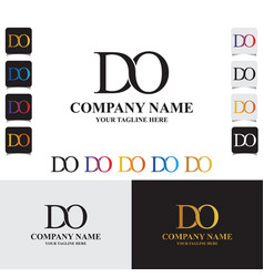 Do Letter Brand Logo Template With Gradient Color