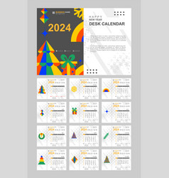 Monthly Calendar Set Template For 2024 Year With