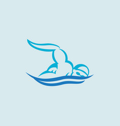 Swimmer Swimming Freestyle Logo