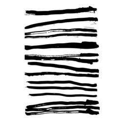 Horizontal stripped brush strokes ready to print Vector Image