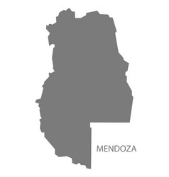 Mendoza Argentina Map Grey