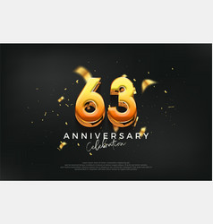 3d 63rd Anniversary Celebration Design With A