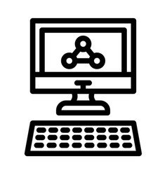 Computer Thick Line Icon For Personal