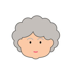 Grandma Logo Cartoon Icon Funny Old Woman