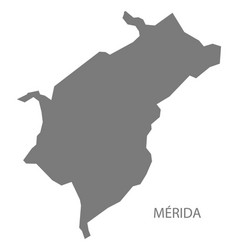 Merida Venezuela Map Grey