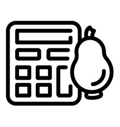 Fruit Diet Icon Outline Run Program