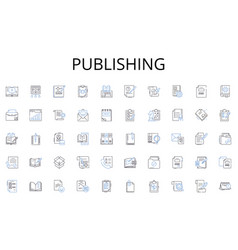 Publishing Line Icons Collection Robotics