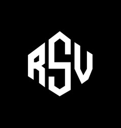 Rsv Letter Logo Design With Polygon Shape