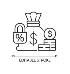 Fixed Deposit Linear Icon