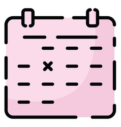 Female Calender On A White Background