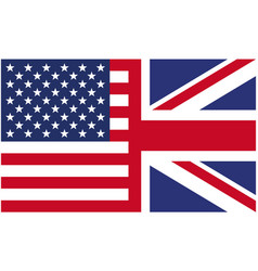 Usa Uk Flags Combined English Language Icon