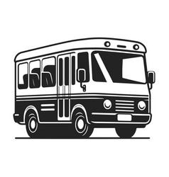 Black And White Minibus Clipart