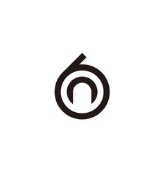 Letter N In 6 Circle Geometric Symbol Simple Logo