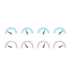 Risk Gauge Scale Set Speedometer Icons Set