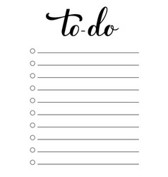 Minimalist daily planner template blank white Vector Image